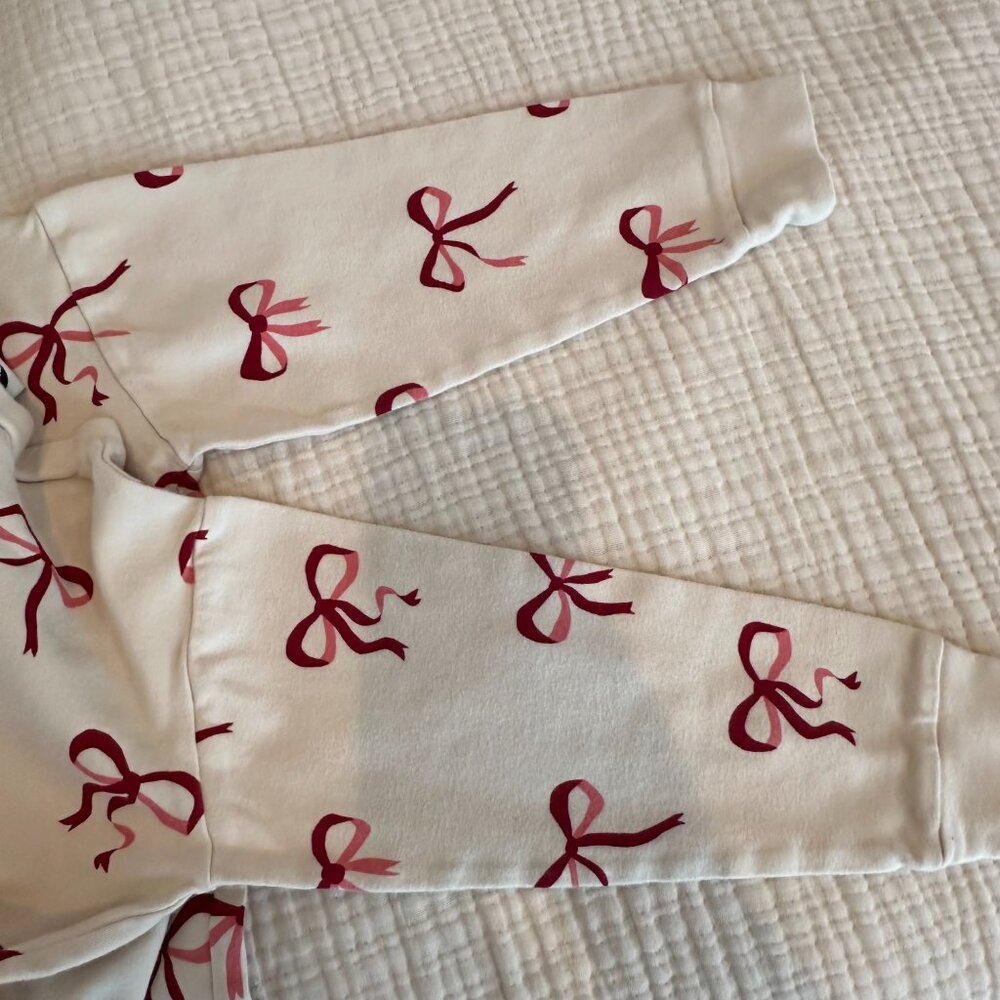 Sleepy Doe Girl's Size 7-8 Bow Print Cotton Jersey Pajama Set - Picture 5 of 14